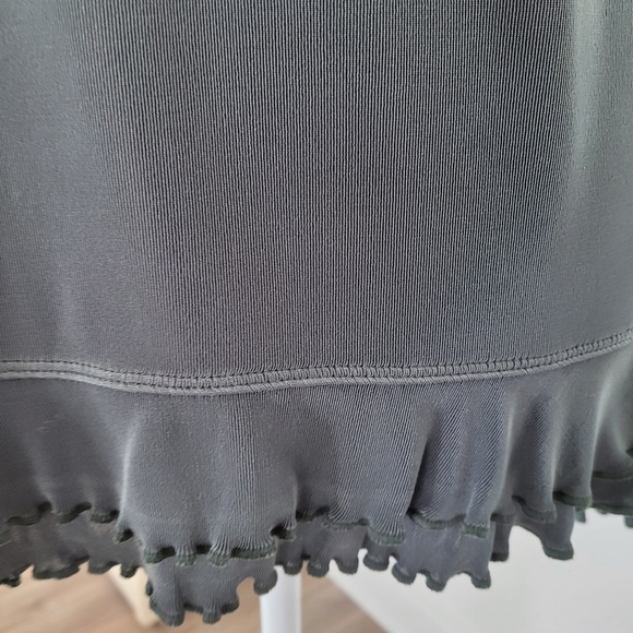 New Boston Proper Olive Green Ruffled Stretch Cardigan, size M - Picture 5 of 9